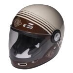 Casque int�gral archive vintage the legend v135 marron / blanc (ece 22.