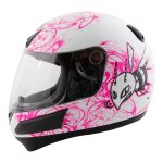 Casque intgral enfant torx bobby gupe blanc / rose - s