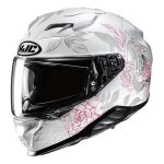 Casque int�gral hjc f71 eliz mc8 blanc / gris / rose brillant - s