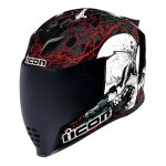 Casque int�gral icon airflite skull 18 noir / rouge - 3xl