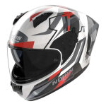 Casque int�gral nolan n60 - 6 sport corsa 356 blanc / noir / rouge m�tal -