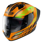 Casque intgral nolan n60 - 6 sport hotfoot led orange / black / light gree