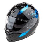 Casque int�gral scorpion exo - 1400 evo 2 carbon air platted black / blue