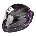 Casque int�gral scorpion exo - 1500 carbon air zity noir mat / rose - l
