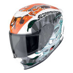 Casque int�gral scorpion exo - jnr air the4elements white / blue / orange -