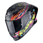 Casque int�gral scorpion exo - r1 evo 2 air savage black / blue / pink - m