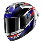 Casque intgral shark aeron - gp fim racing firstlap carbon / blue / red - s