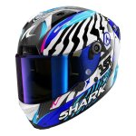 Casque int�gral shark aeron speed fancy carbone / blanc / bleu - xs