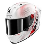 Casque int�gral shark aeron speed tech carbone / blanc / rouge - s