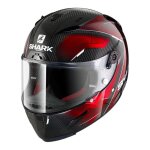Casque int�gral shark race - r pro carbon deager carbone / chrome / rouge -