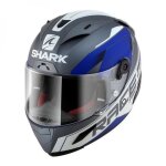 Casque int�gral shark race - r pro sauer mat anthracite / blanc / bleu - s