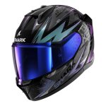 Casque int�gral shark d - skwal 3 blast - r noir / vert paillet� - xs