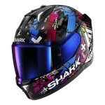 Casque int�gral shark skwall i3 hellcat black / chrome / blue - s