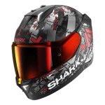 Casque int�gral shark skwall i3 hellcat black / chrome / red - m