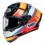 Casque int�gral shoei x - spirit iii de angelis tc - 1 orange / noir / bleu / b