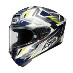 Casque intgral shoei x - spr pro escalate tc - 2 bleu / blanc / jaune - s