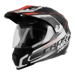 Casque int�gral trail astone crossmax road mat noir / gris / rouge - xs