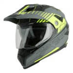 Casque int�gral trail astone crossmax stech mat gris / jaune - xs