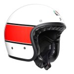 Casque jet agv x70 mino 73 blanc / rouge - xs