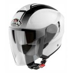 Casque jet airoh hunter simple blanc - xs