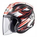 Casque jet arai sz - r vas ghost rouge - xs