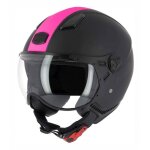 Casque jet astone ksr 2 mat noir / rose - xs