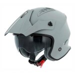 Casque jet astone mini cross monocolor gris mat - xs