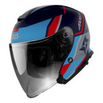 Casque jet axxis mirage sv damasko bleu / rouge / noir mat - xs Casque jet axxis mirage sv damasko bleu / rouge / noir mat - xs