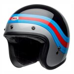 Casque jet bell custom 500 dlx pulse noir / bleu / rouge - xs