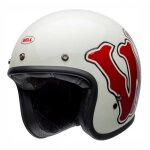 Casque jet bell custom 500 dlx se rsd wfo blanc / rouge - xs