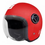 Casque jet enfant momo design baby jet rouge mat / blanc - xs