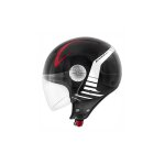 Casque jet givi 10. 7 mini - j graphic icarus noir / blanc / rouge - xs / 54