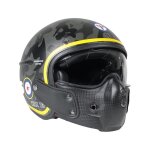 Casque jet harisson corsair spitfire noir camouflage / jaune - s