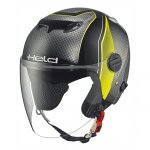 Casque jet held top spot design noir / jaune fluo - xs