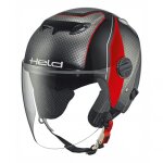 Casque jet held top spot design noir / rouge - xs