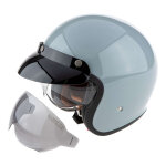 Casque jet helstons brave gris - s
