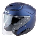 Casque jet hjc f31 uni bleu m�tal semi - mat - l
