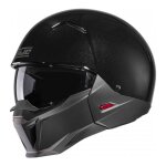 Casque jet hjc i20 m�tal noir brillant - m