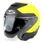 Casque jet hjc i31 tevis mc3hsf noir / jaune fluo mat - l