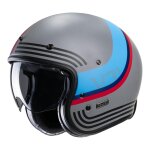 Casque jet hjc v31 byron gris / bleu / rouge mat - xs