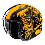 Casque jet hjc v31 flame mc3 noir / jaune brillant - m