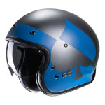 Casque jet hjc v31 kuz bleu / argent mat - s