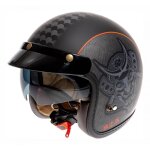 Casque jet lazer mambo biker samura� noir / rouge - s