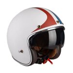 Casque jet lazer mambo evo flag blanc mat / bleu / rouge - xs