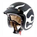 Casque jet lazer mambo evo flame noir / blanc mat - xs