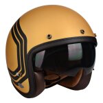 Casque jet lazer mambo evo old school or / noir - xl