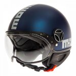 Casque jet momo design fgtr evo bleu mat / argent - xxs