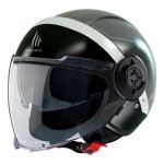 Casque jet mt helmets viale sv 68 gris mat - xs