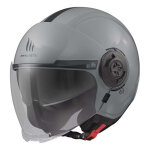 Casque jet mt helmets viale sv s solid gloss grey - xs