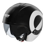 Casque jet nolan n20 - 2 viceversa 344 noir / blanc mat - l